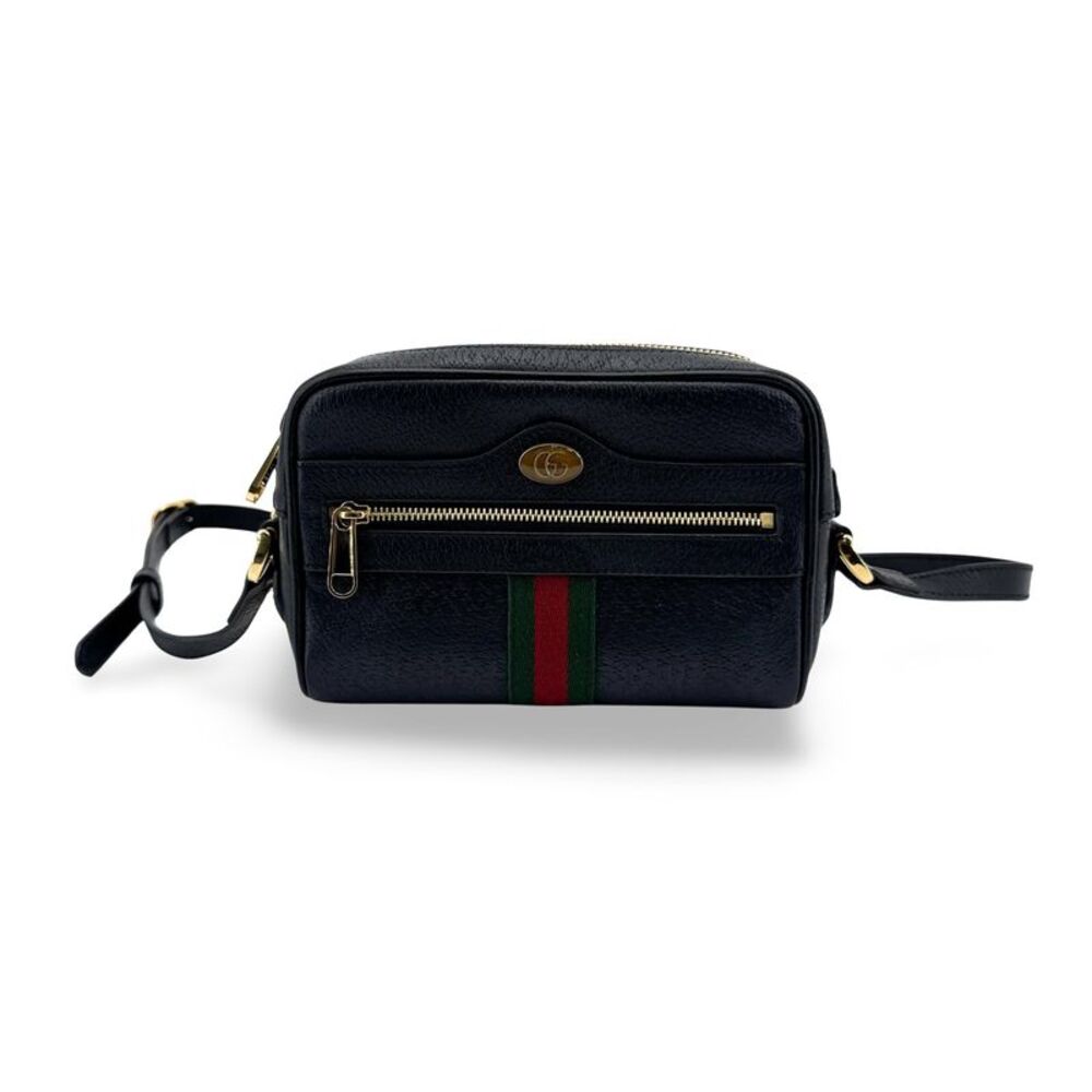 Gucci Ophidia Leather Black Leather Shoulder Bag Bag